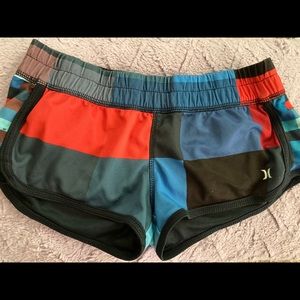 Color Block Hurley Soft Athletic Shorts